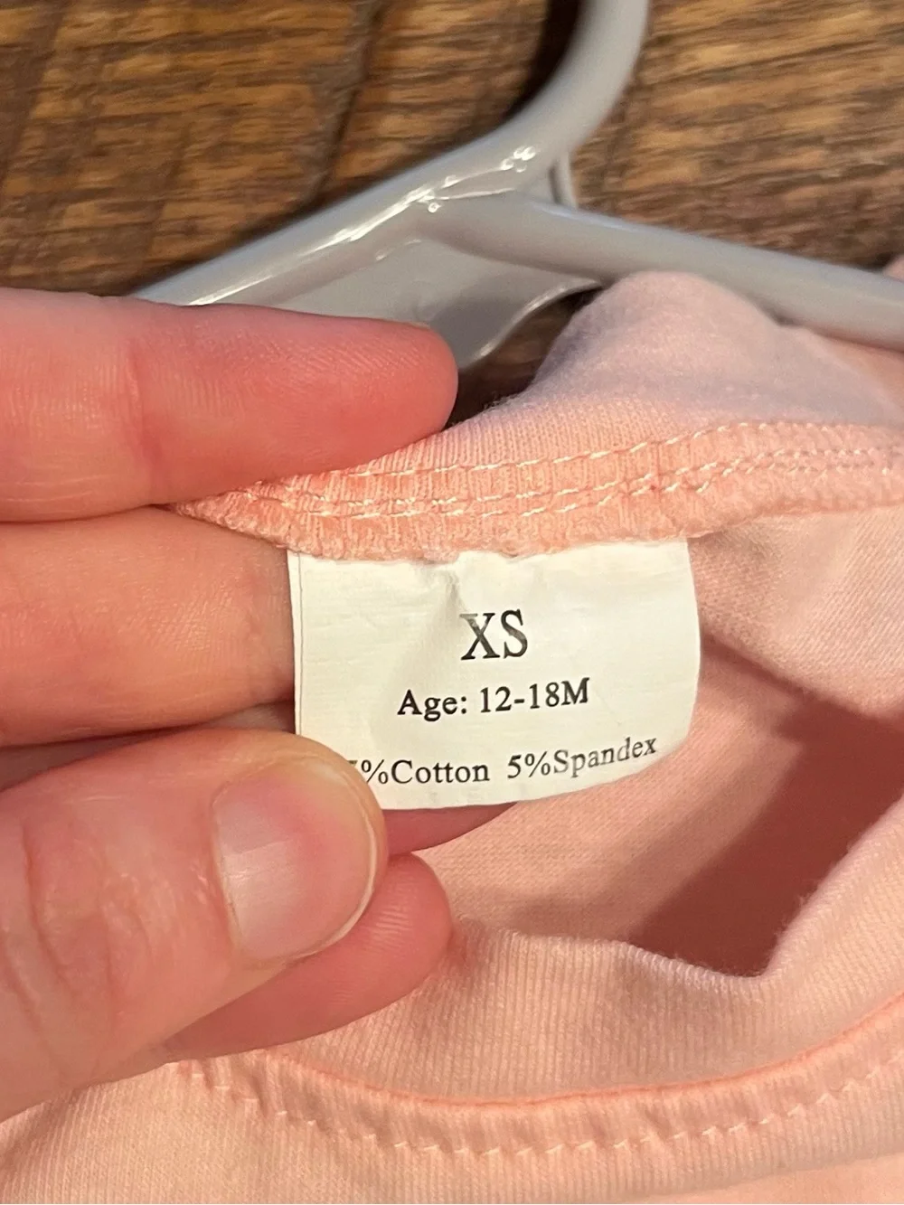 Kids Short Sleeve Pocket Set - Light Peach Top & White Plaid Shorts